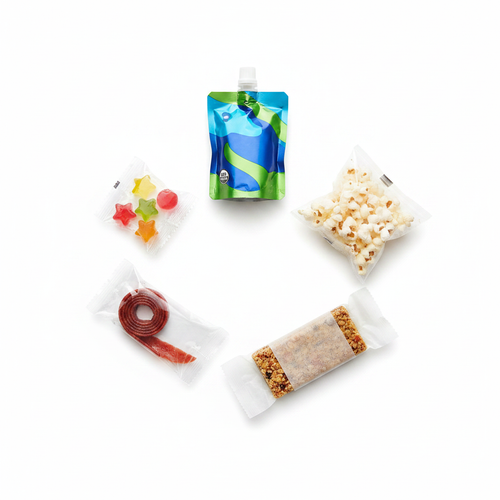 The Elite Safe Zone Pack snacks flat lay